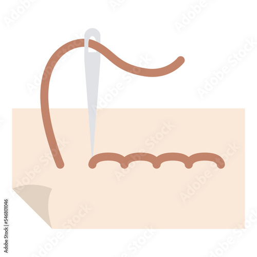 backstitch sewing tailoring needle icon