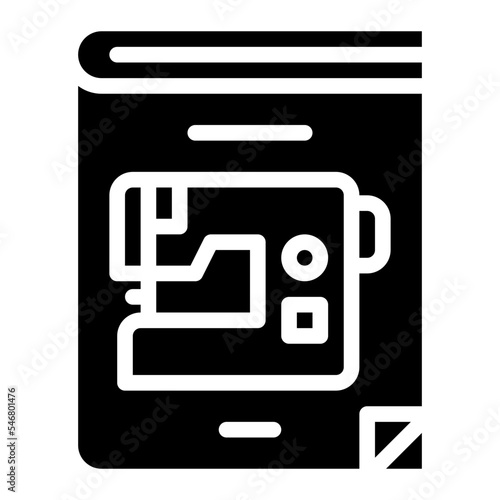 sewing machine manaul book sewing tailoring icon