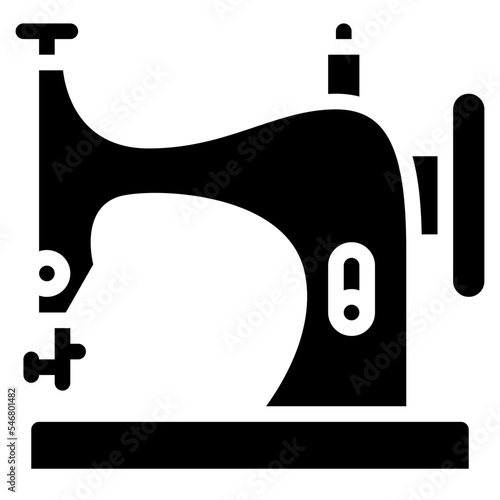 sewing machine sewing tailoring vintange icon