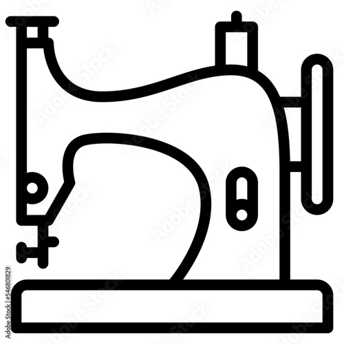 sewing machine sewing tailoring vintange icon