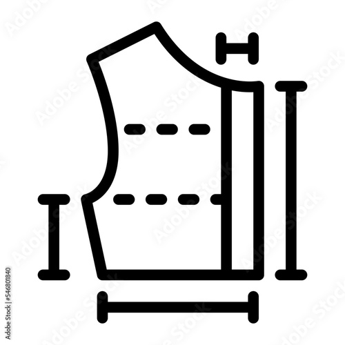 sewing pattern measure sewing tailoring icon
