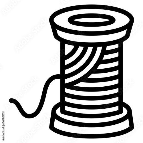 spool of thread sewing tailoring needle icon