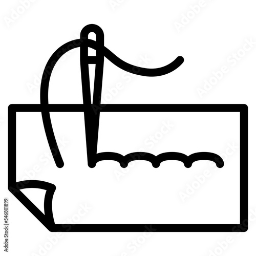 backstitch sewing tailoring needle icon