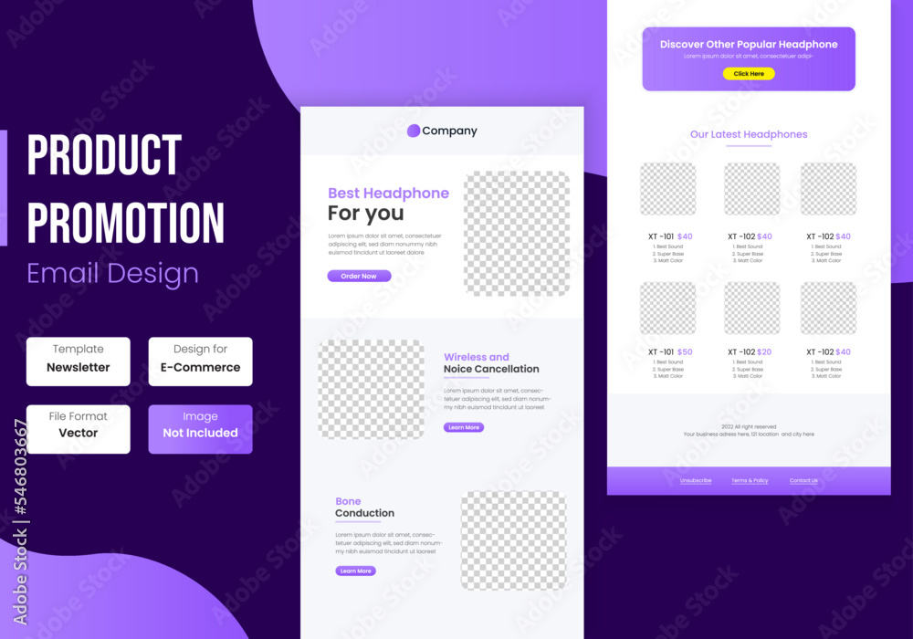 Obraz premium Business Products Promotion Email Newsletter template Design 
