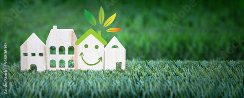 Fotografie Concept ville verte transition écologique et rénovation énergétique, économie et