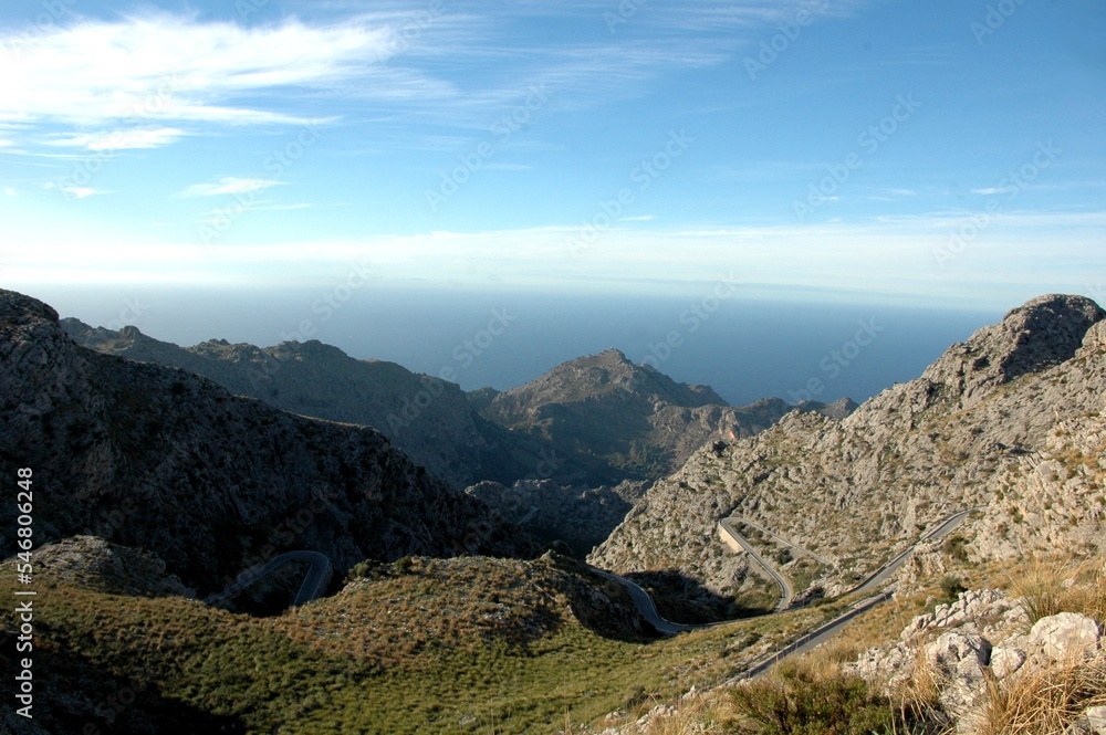 Famous road: Sa Calobra on Mallorca Island, Spain. Beautiful spot for road cycling.