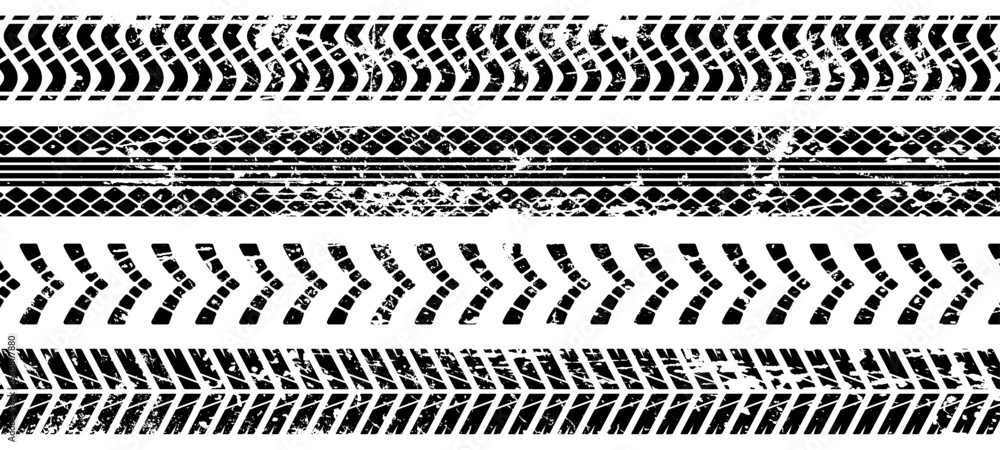 Frame made of tire tracks Frame made of tire tracks