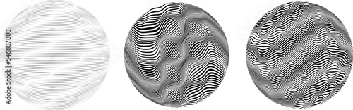 Set of spheres . Lines constructed transparent sphere .Vector  .Technology sphere Logo . Design element for posters, social media, templates, flyers, brochures . Abstract trendy transparent circles .