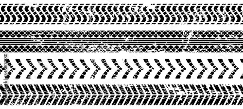 Frame made of tire tracks