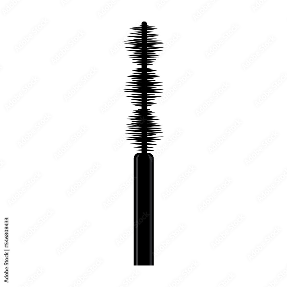 Mascara brush on white background Mascara brush on white background