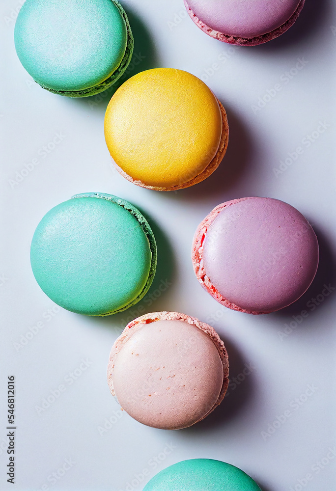 Obraz premium sweet Colorful macaroon different colors ,Culinary and cooking concept.