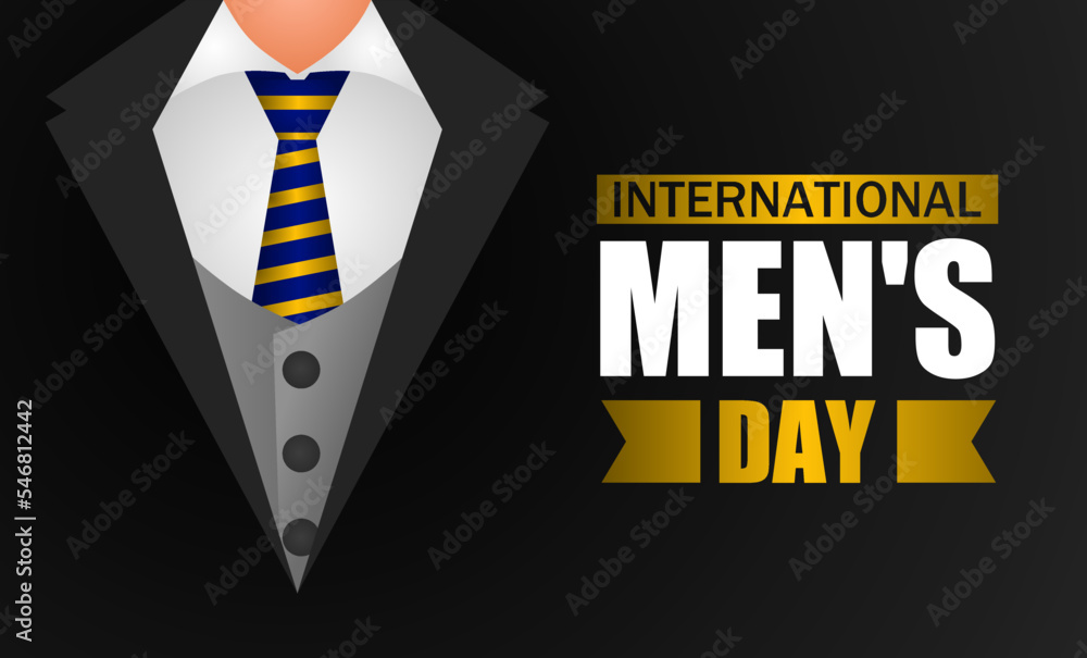 Naklejka premium International men's day theme vector illustration. Suitable for Poster, Banners, background and greeting card 
