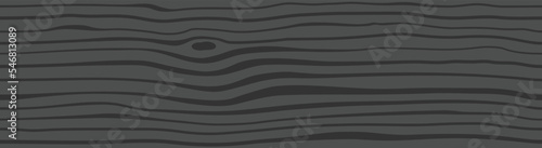 Wood grain black texture. Seamless wooden pattern. Abstract line background. Vector illustration