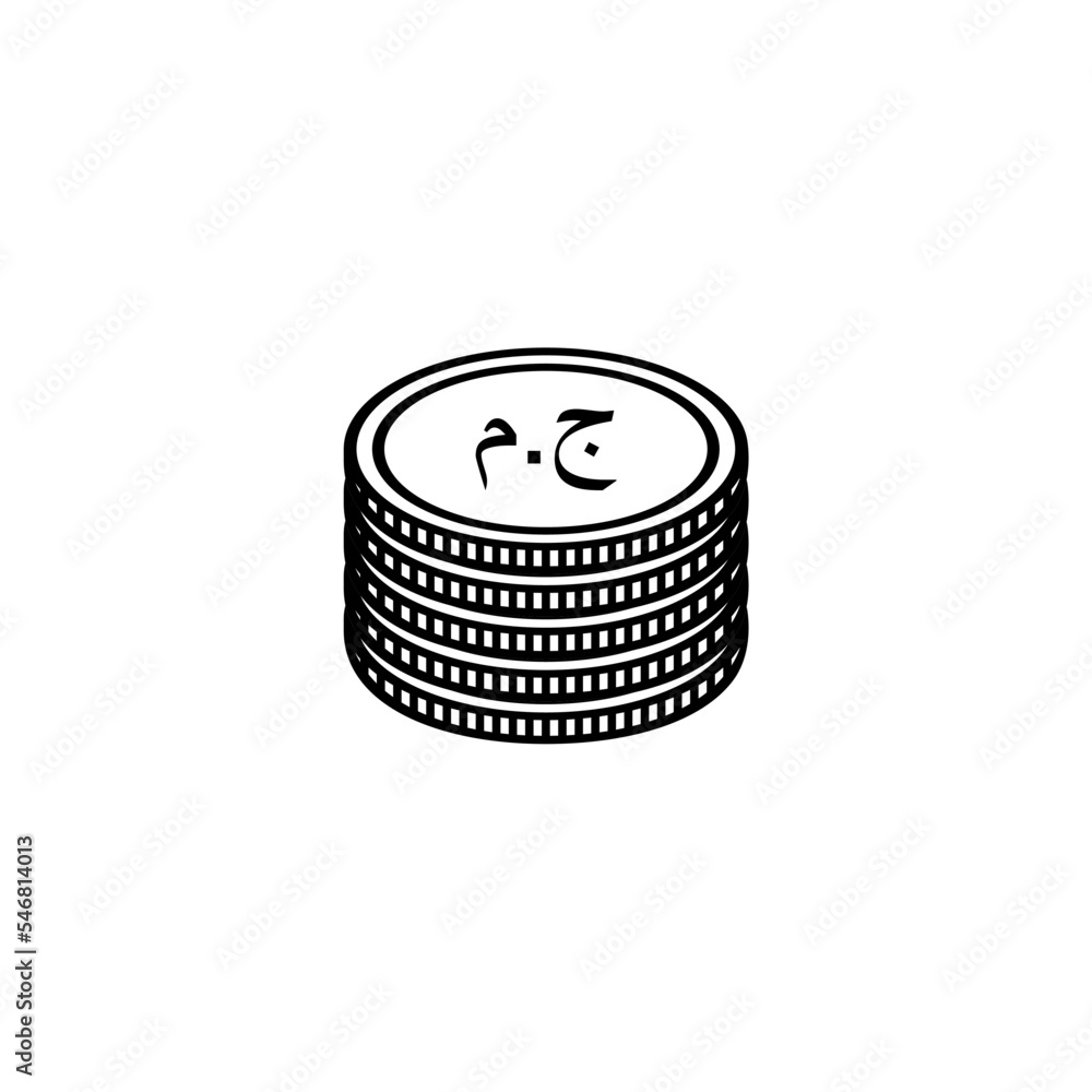 Arabic Egypt Currency Icon Symbol, Egyptian Pound, EGP Sign. Vector Illustration Arabic Egypt Currency Icon Symbol, Egyptian Pound, EGP Sign. Vector Illustration