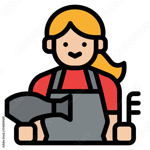 hairdresser hair salon haircut woman icon