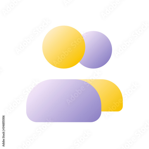 Accounts changing flat gradient two-color ui icon. Sharing access to online source. Customer options. Simple filled pictogram. GUI, UX design for mobile application. Vector isolated RGB illustration