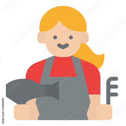 hairdresser hair salon haircut woman icon