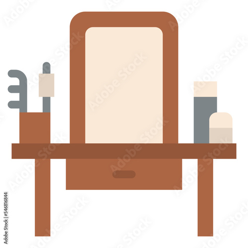 hairdressing table hair salon haircut table icon