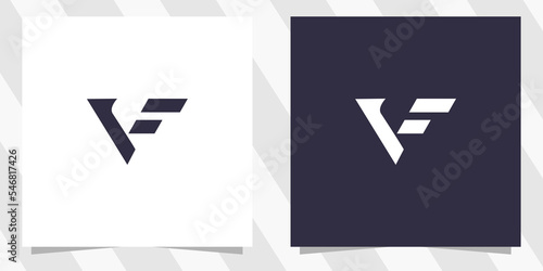 letter vf fv logo design