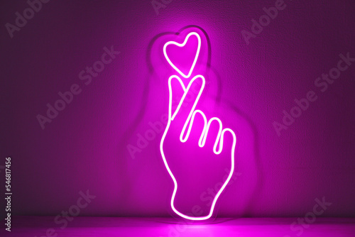 Pink neon sign love and like. Trendy style. Neon sign. Custom neon. Home decor.