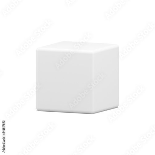 3d white cube podium squared box exhibition stage platform for product performance realistic png photo