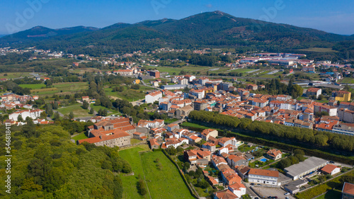 Aerial view of Padron in Galicia