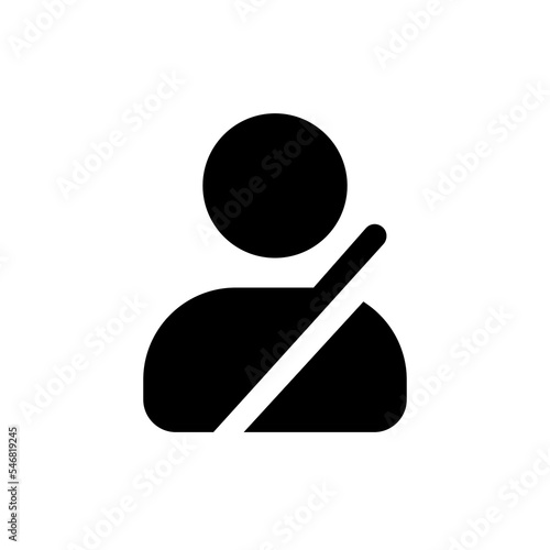 Passenger safety black glyph ui icon. Use belt to survive car accident. User interface design. Silhouette symbol on white space. Solid pictogram for web, mobile. Isolated vector illustration