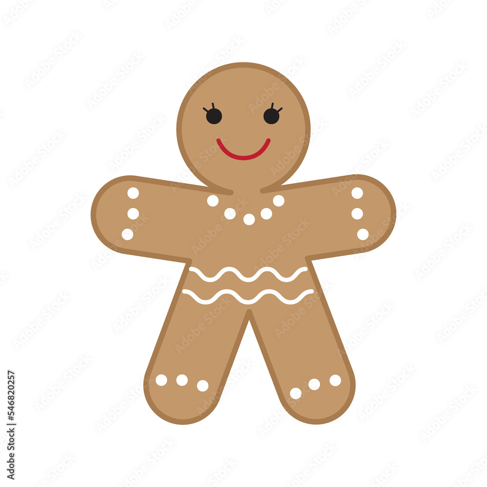 PNG illustration of cute gingerbread cookie isolated on transparent background. PNG illustration of cute gingerbread cookie isolated on transparent background.