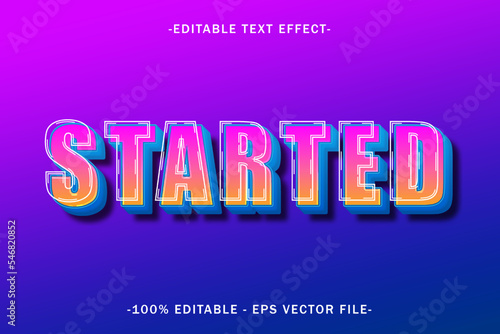 Started Editable Text Effect 3 D Emboss Style Design