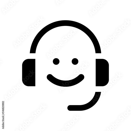 Call center black glyph ui icon. Selling products via phone. Customer support. User interface design. Silhouette symbol on white space. Solid pictogram for web, mobile. Isolated vector illustration
