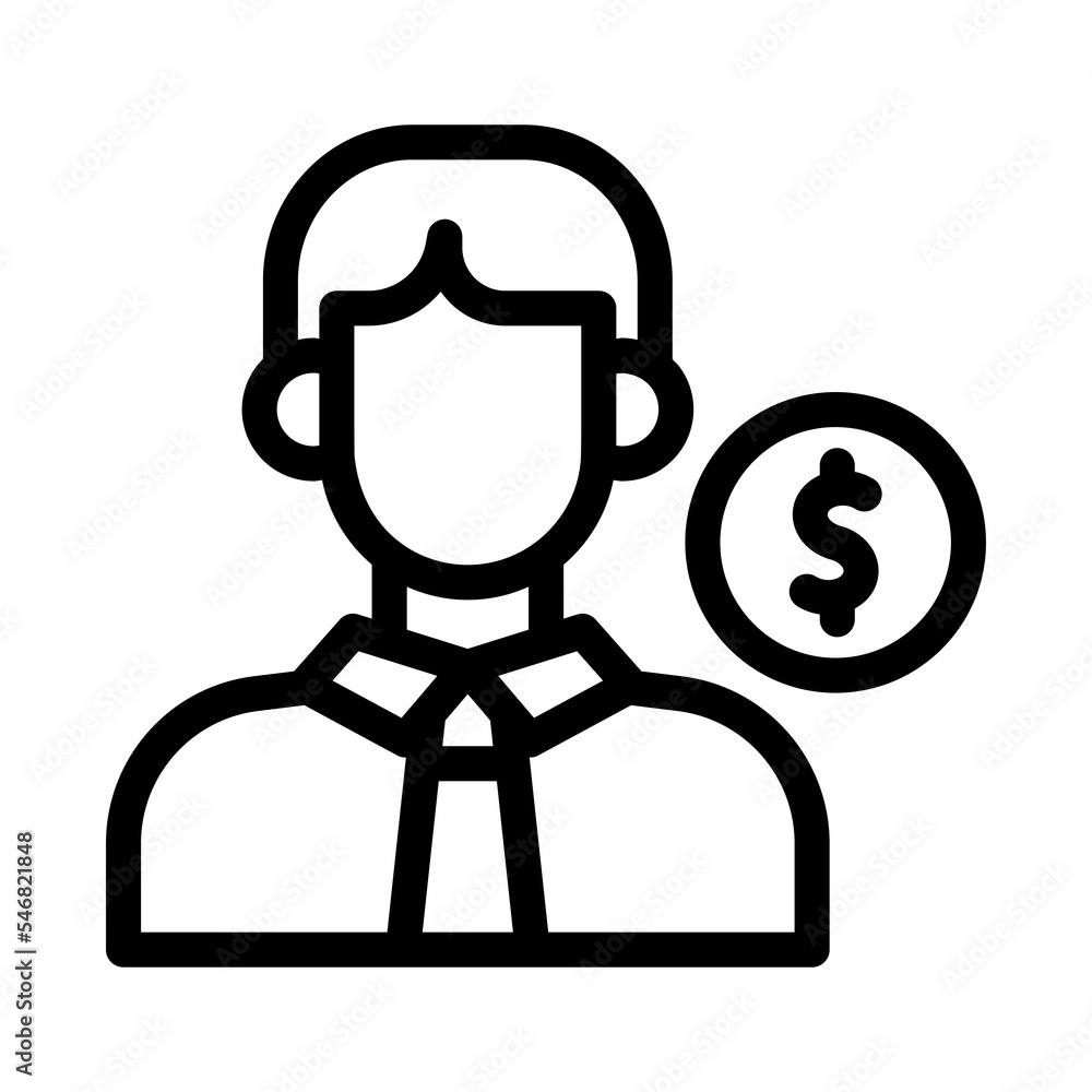 founder line icon illustration vector graphic founder line icon illustration vector graphic