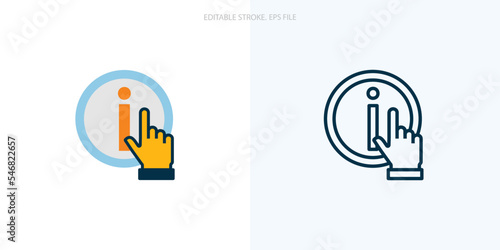 Information icon for your website, logo, app, UI, product print. Information concept flat Silhouette vector illustration icon. Editable stroke icons set. EPS file