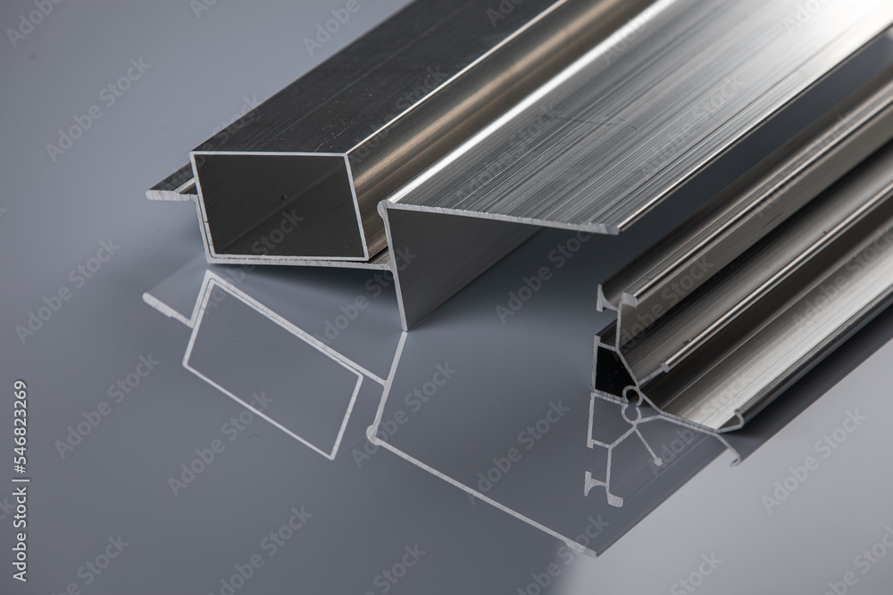 Aluminium Profile, Aluminium Metallstrukturen, Konstruktionsprofile - obrazy, fototapety, plakaty 