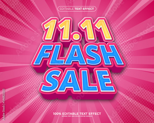 flash sale Editable text effect vector illustration