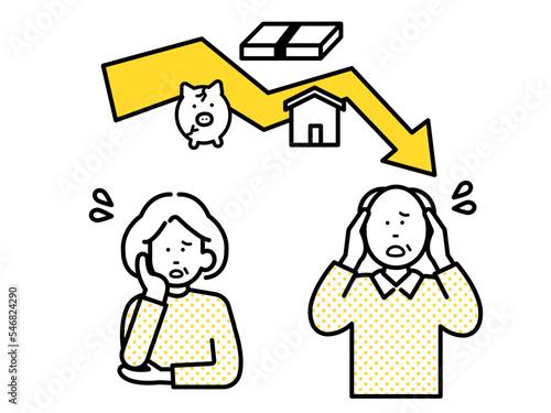 老後破産をイメージしたイラスト