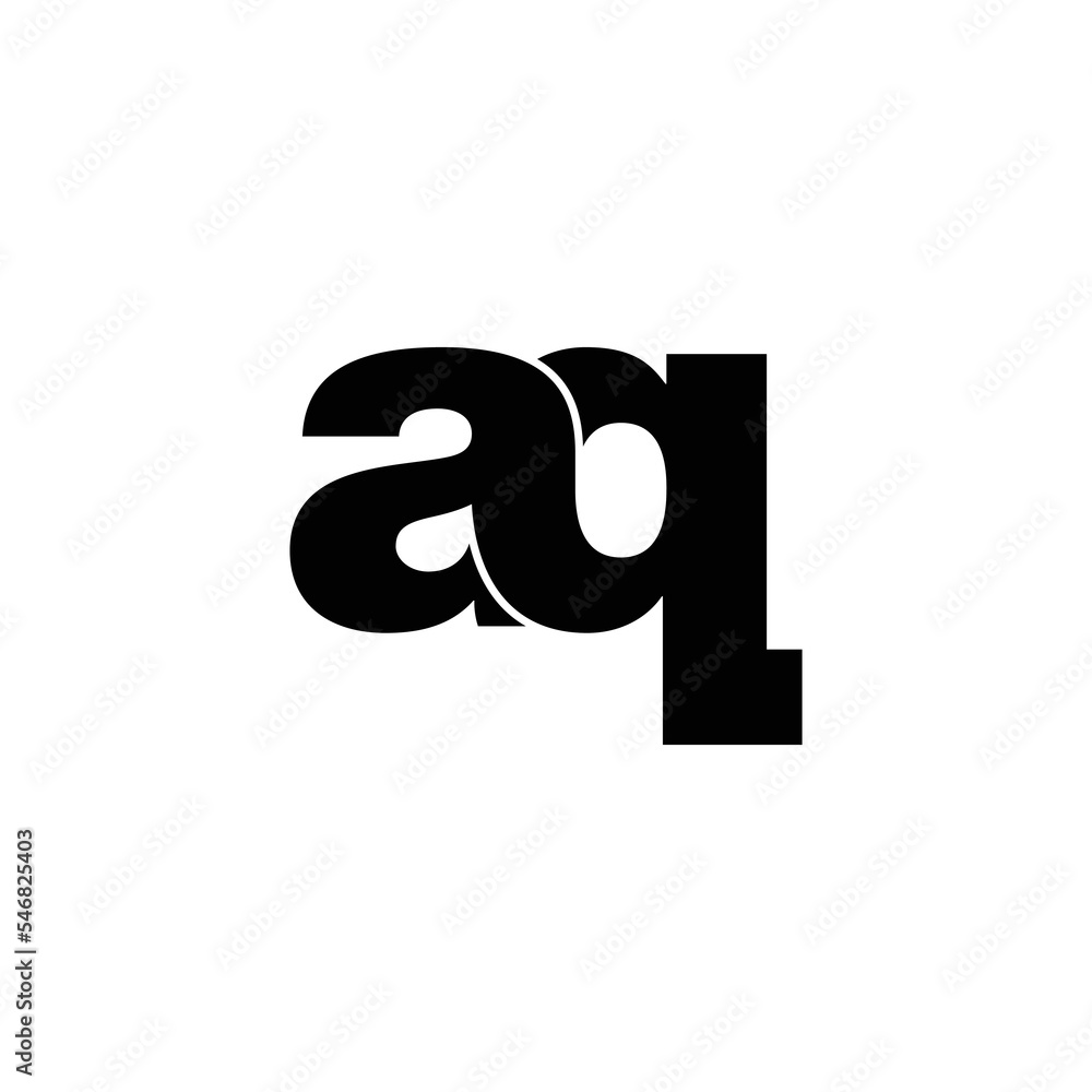 Letter AQ simple logo design vector Letter AQ simple logo design vector