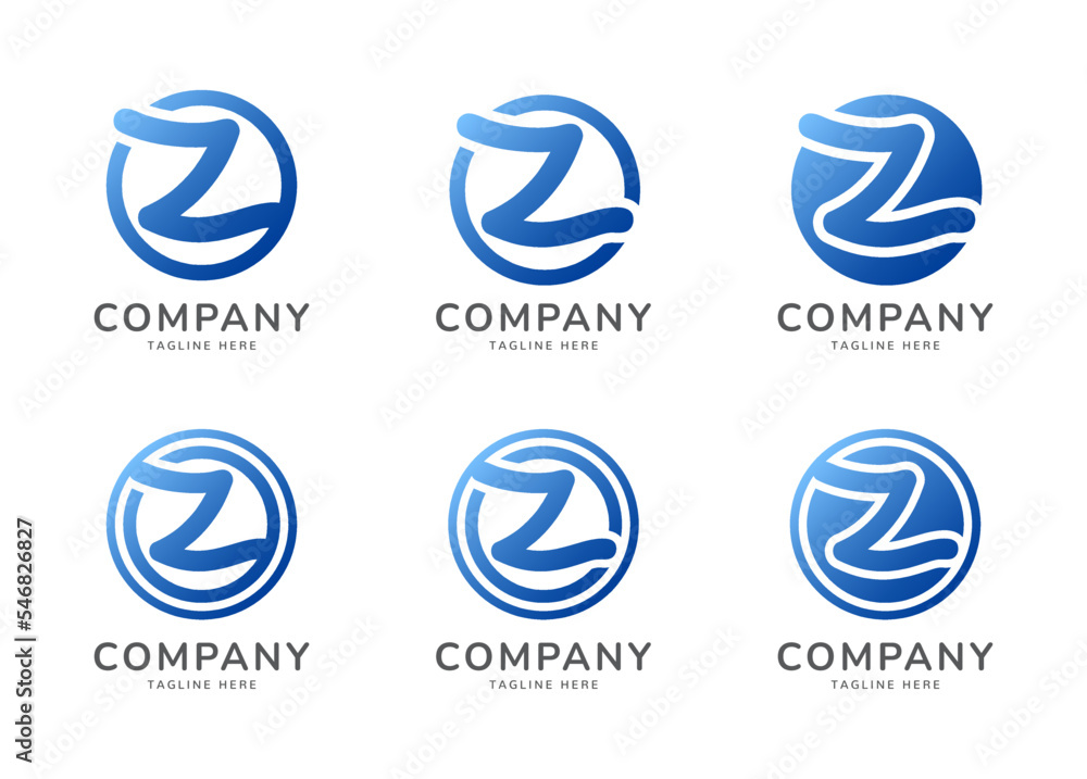 Letter Z rounded monogram logo Letter Z rounded monogram logo