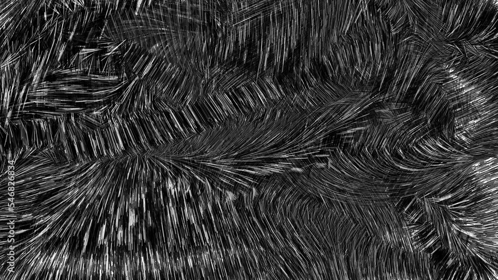 Detailed texture background. 3D rendering. Close up portrait of tousled fur. Detailed texture background. 3D rendering. Close up portrait of tousled fur.