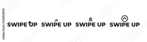 Swipe up icon . Set of arrow up illustration .Swipe Up icons for social media stories. vector 10 eps