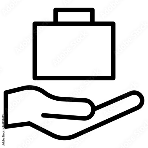 hand briefcase icon