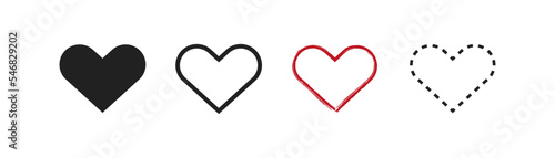 Heart vector icon . Shape heart .Vector linear icon set. Flat heart. Happy valentines day 10 eps