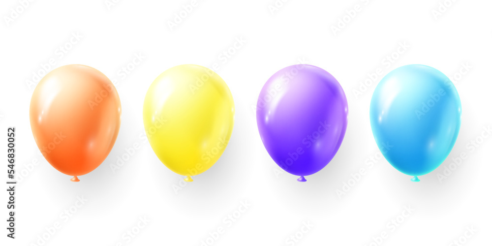Helium Balloon3D vector illustration