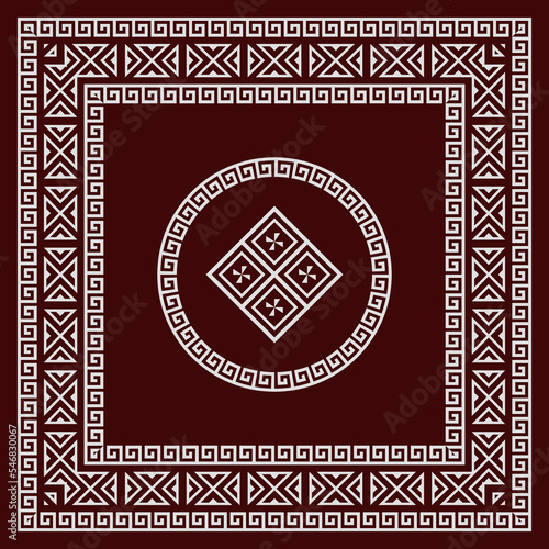 Scarf bandana pattern. Polynesian Maori style tribal design for woman hijab, boho carpet, bandana, neckwear, batik, rug, shawl, pillow case. square pattern design style