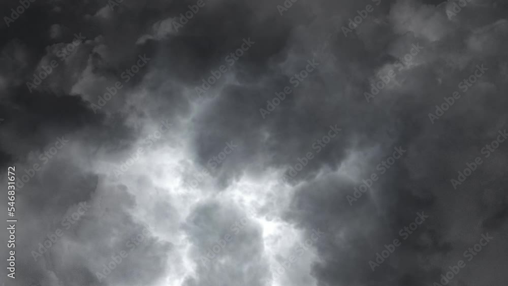 view of Dark Clouds, 4K Thunderstorms view of Dark Clouds, 4K Thunderstorms