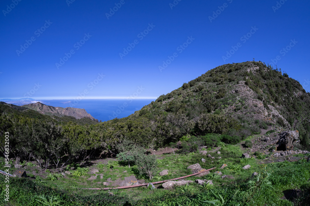 Natural landscape on the Teno Alto plateau. Tenerife. Canary Islands. Spain.
