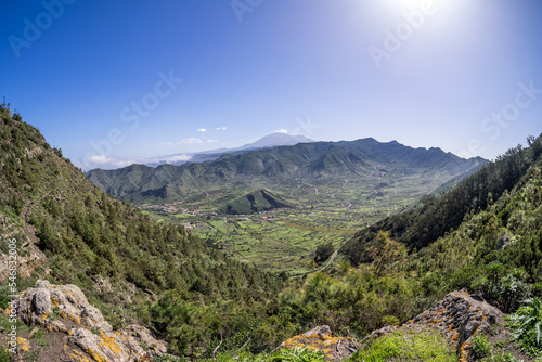 View of the Teno massif (Macizo de Teno), is one of three volcanic formations that gave rise to Tenerife, Canary Islands, Spain.