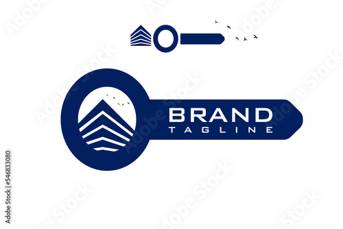 key icon modern luxury house residence buildings office real estate design concept 