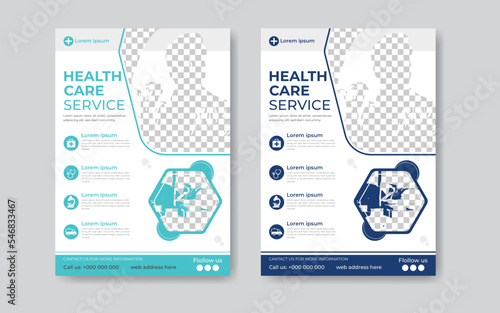 Corporate healthcare and medical flyer template