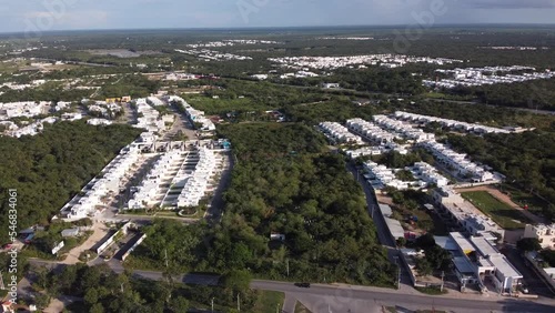 Naturaleza vista aérea calles merida yucatan mexico