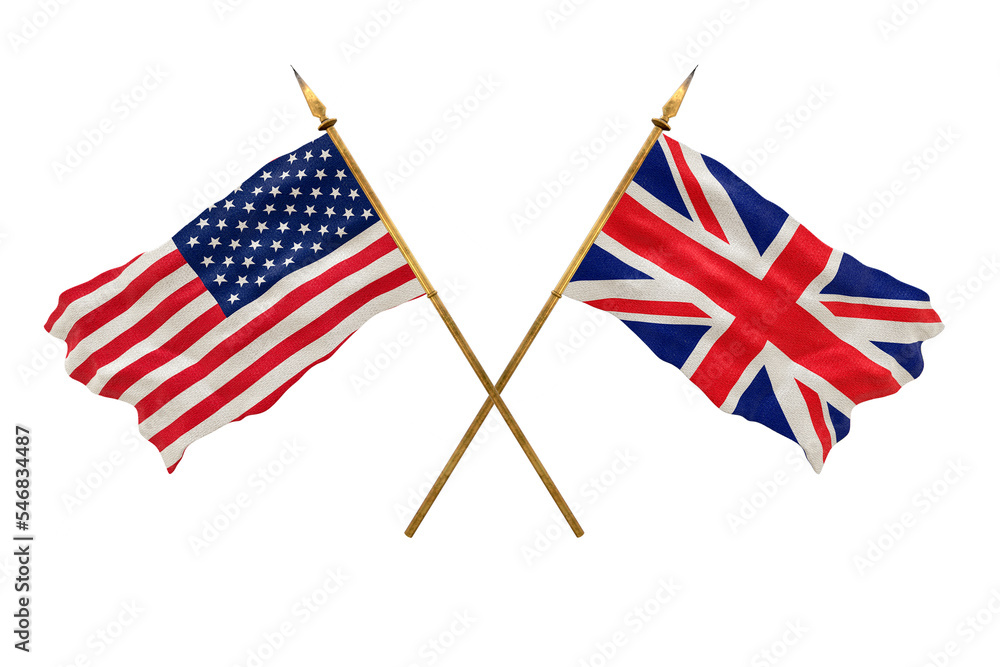 Background for designers. National Day. National flags of United States of America. USA and United Kingdom Background for designers. National Day. National flags of United States of America. USA and United Kingdom